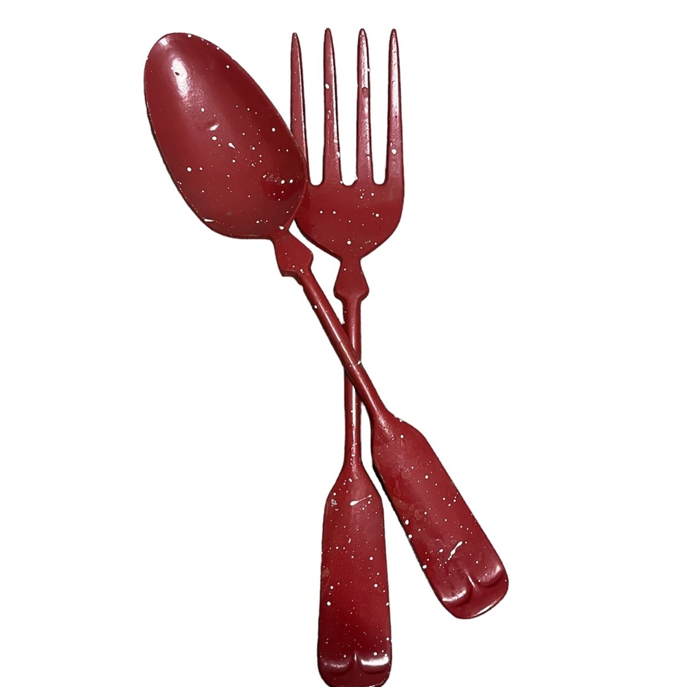 Large fork and spoon